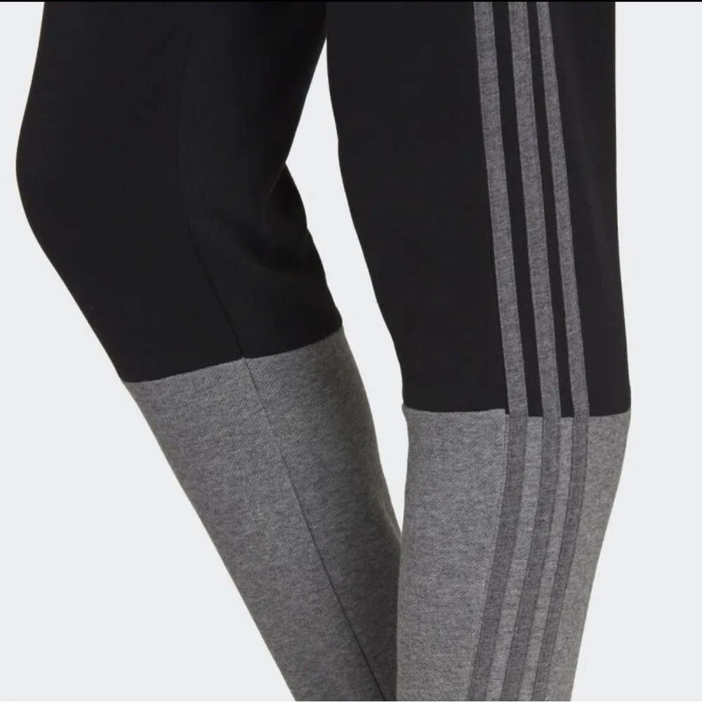 Adidas Men's Black/Grey Essentials Mélange French-Terry Joggers HK2899 Size 2XL - Picture 5 of 6